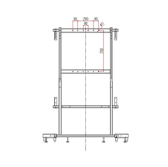 Proyektörlerle Kullanılan Etkileşimli Tahtalar için Mobil Stand 1