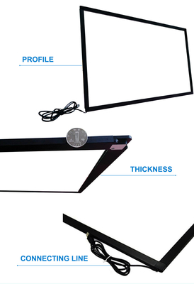 Monitör Kiosk için 55 '' Kızılötesi USB Çoklu Dokunmatik Dönüşüm Bindirme Çerçeve IR Dokunmatik Ekran Çerçevesi