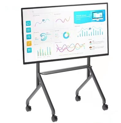 65-86 inç LCD TV için mobil stand interaktif düz panel ekran yüksek kaliteli evrensel tekerlekli interaktif beyaz tahta