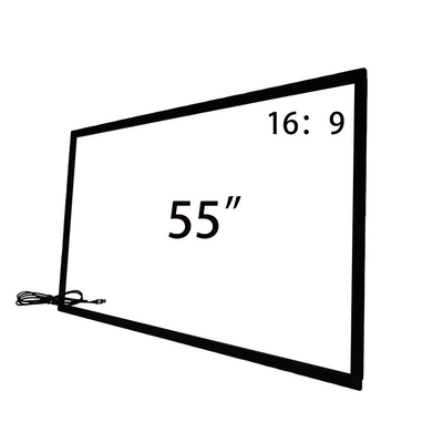 Monitör Kiosk için 55 '' Kızılötesi USB Çoklu Dokunmatik Dönüşüm Bindirme Çerçeve IR Dokunmatik Ekran Çerçevesi