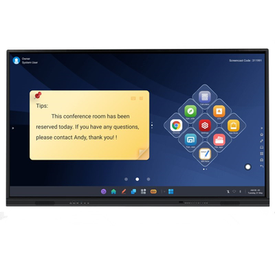 Dahili Kamera ve MIC ile Android 9.0 Akıllı LED Kurulu Kızılötesi Dokunmatik Ekran Monitör