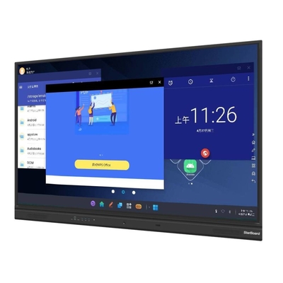 Yüksek hassasiyetli kızılötesi etkileşimli beyaz tahta USB bağlantısı ile Özel Tasarımlı etkileşimli düz panel ekranı