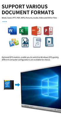 Fabrika Toptan Satış Dokunmatik Ekran İnfrared Dokunma Ve Uzaktan Güncelleme ile Etkileşimli Düz Panel Ekranı İnternet Ağı Üzerine Etkileşimli Whiteboard Dokunmatik Ekran TV Monitörü