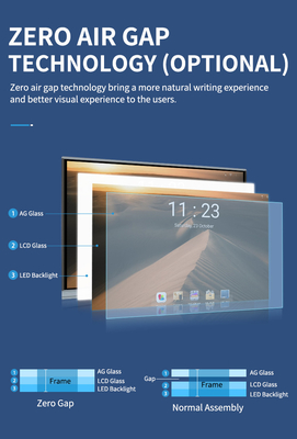 Fabrika Toptan Satış Dokunmatik Ekran İnfrared Dokunma Ve Uzaktan Güncelleme ile Etkileşimli Düz Panel Ekranı İnternet Ağı Üzerine Etkileşimli Whiteboard Dokunmatik Ekran TV Monitörü