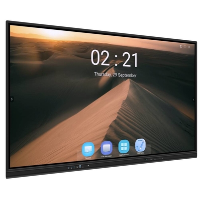 Android 13 IR Interactive Whiteboard Finger Touch 65 75 86 Inch 4K Akıllı Panel Wi-Fi ile ekran RJ45 kablosuz paylaşımı okul ofis toplantıları için tablet / telefon / dizüstü bilgisayar