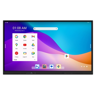 65 Inç Interactive Touch Panel Display Android 11/13 20 Dokunmatik Bilgisayar Laptop Öğretim için Bağlantı