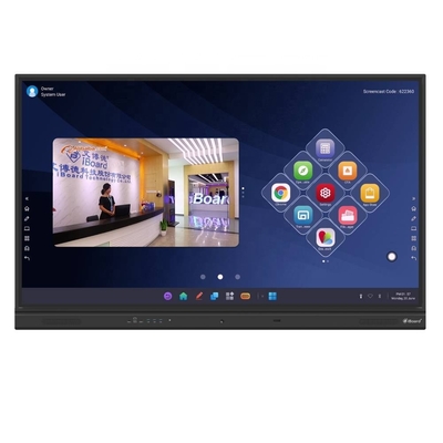 65 Inç Interactive Touch Panel Display Android 11/13 20 Dokunmatik Bilgisayar Laptop Öğretim için Bağlantı