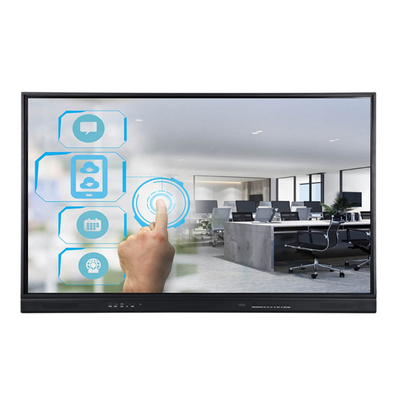 86 Inç Akıllı TV Monitörleri Okul Ofisi Vitrinleri İçin Tüm Bir PC Dokunmatik Ekranı ile Etkileşimli Beyaz Tahta Düz Panel