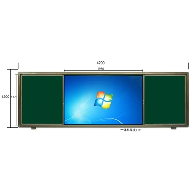 75 Inç Interactive Flat Panel Sliding Whiteboard ile Çoklu Dokunmatik Ekranlar