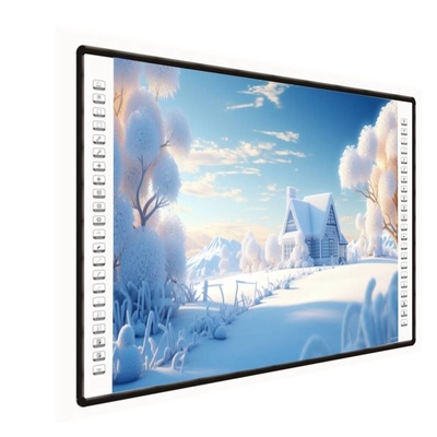 Etkileşimli Projector Taşı 4K 82 85 102 Inch Yan Çubuğu 10 Dokunma Noktası USB PC Kalem Parmak Yazma Beyaz Taş Okullar İçin