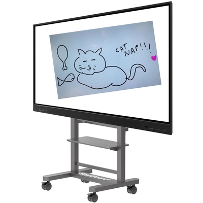 75 Inch Interactive Touch Screen Monitor With OPS Mobile seçeneği için duruyor