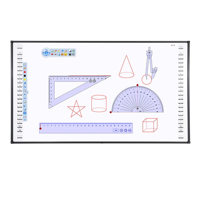 10 Dokunma Noktası Kızılötesi Etkileşimli Whiteboard Kuru Silme Desteklenen USB Port