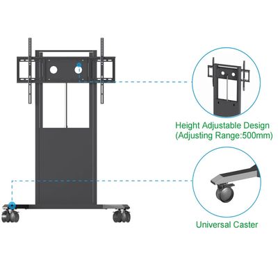 Interaktif Whiteboard Stand TV standları Elektronik Zemin standı 65/75/86 inç boyutuna uygun