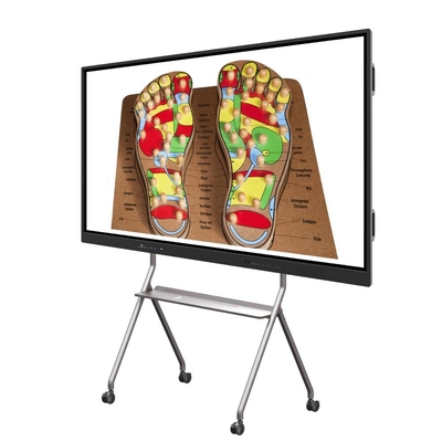 Etkileşimli 4K Ultra HD LCD Akıllı Tahta Windows OS 10/11 Pro Duvar Montajlı Tempered Glass İçeriye Yapılandırılmış Hoparlörler Dokunmatik