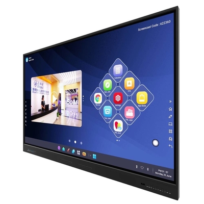 65 75 86 inç 4K Ultra HD Windows OS Akıllı Tahta Taşınabilir Standlı Duvar Montajlı LCD Ekran