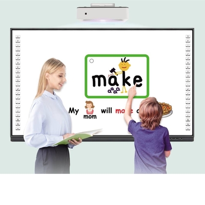 Android 12 Iboard Interactive Whiteboard with 10/20 Points Multi-Touch Function Win PC Hoparlörü Okul Eğitimi İçine Yapılmış