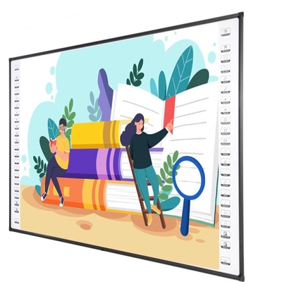 96 inç Interactive Whiteboard Wall Mount Keramik Yüzey İç mekan projeksiyon tahtası medya oynatıcısı ile öğretim akıllı tahtası