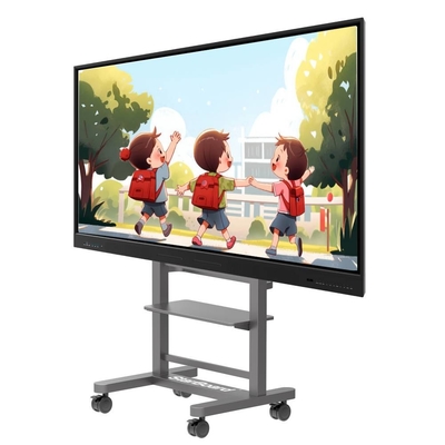 Android 13 LED Etkileşimli Whiteboard 40 Dokunma Noktası 86 inç Akıllı TV Ekranları okul öğretimi için WIFI BT HOTPOT ile