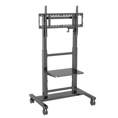 55-86 İnç TV'ler için 100kg Taşıma Kapasiteli ve 360° Frenli Tekerlekli Ayarlanabilir Yükseklikli Etkileşimli Beyaz Tahta Standı