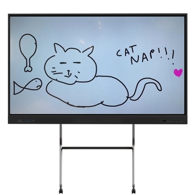 3840*2160 LCD Öğretim Tahtası 5ms Etkileşimli Dokunmatik Tahta Windows Linux İşletme veya Okul Eğitimi İçin Kızılötesi