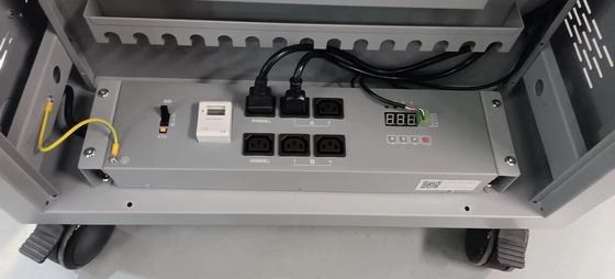 Şarj arabası AC Şarj DC Şarj ve USB Tipi A Tipi C Kasa Depolama IPad Tekerlekli Şarj Dolabı Sınıf için