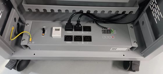 CE AC Şarj DC Şarj ve USB Tip-A Tip-C Kasa Depolama IPad Şarj Arabası Tekerlekli Mobil Şarj Dolabı