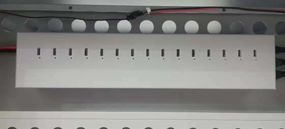 Şarj arabası AC Şarj DC Şarj ve USB Tipi A Tipi C Kasa Depolama IPad Tekerlekli Şarj Dolabı Sınıf İçin İtme Arabası