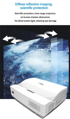 iBoard Ucuz DLP Lazer Taşınabilir Projekör 4K Whiteboard Ultra Kısa Atış Projekörü Sınıf Okul Öğretim Taşları