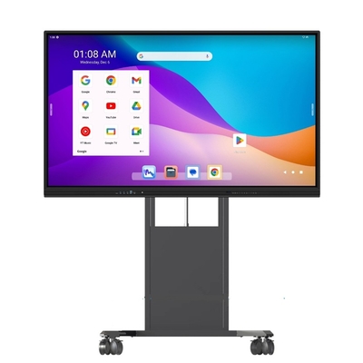500cd/m2 Parlaklık Android OS 14 ve veya Gri Siyah Çerçeve Rengi ile LCD Akıllı Pano