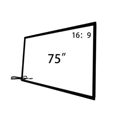 55 65 75 Inç Kızılötesi Dokunma Çerçeve TV Akıllı Monitör Kiosk için USB Tempered Cam ile
