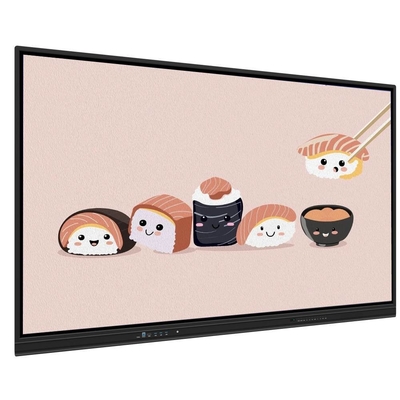 Interactive Touch Screen Monitor 65 Inch Android WIN All In One Kamera Mikrofon 50 Dokunma Noktası Ai Fonksiyon Metin Kalemi Yazma Yazılımla Ofis Okul Toplantısı