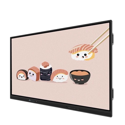 Interactive Touch Screen Monitor 65 Inch Android WIN All In One Kamera Mikrofon 50 Dokunma Noktası Ai Fonksiyon Metin Kalemi Yazma Yazılımla Ofis Okul Toplantısı