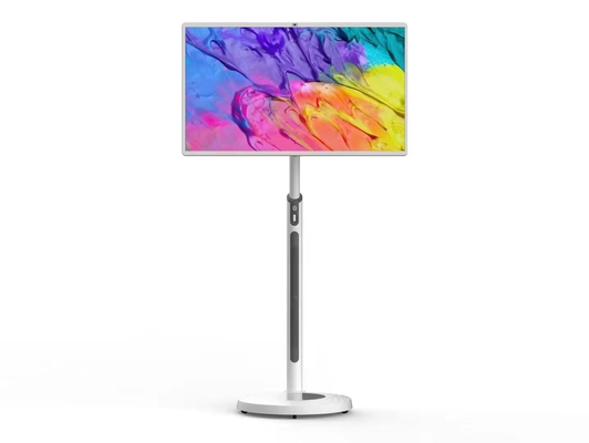 32 Inch Android Sistem 8+128G Mobil Akıllı dokunmatik ekran Evde Yerde Kalkan Taşınabilir Akıllı Televizyon Dahili Kamera