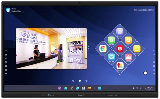 Multi-Touch Screen Stylus 20 dokunma noktasını destekler Ekran Yansıtıcı İçeri Mikrofon Etkileşimli Whiteboard Android işletim sistemi