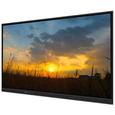 4K 65 75 86 98 110 inç Parlama karşıtı tempered Panel Interactive Smart Whiteboard IR Monitor Super Slim Frame okul toplantısı eğitim etkinliği için bilgisayar monitörü