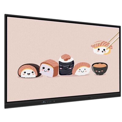 4K 65 75 86 98 110 inç Parlama karşıtı tempered Panel Interactive Smart Whiteboard IR Monitor Super Slim Frame okul toplantısı eğitim etkinliği için bilgisayar monitörü