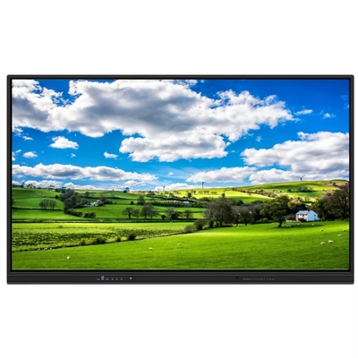 4K çözünürlüklü interaktif düz panel 350 parlaklık yüksek parlaklık ve 15W * 2 hoparlör Android 13 interaktif beyaz tahta Okul eğitimi ve toplantı için