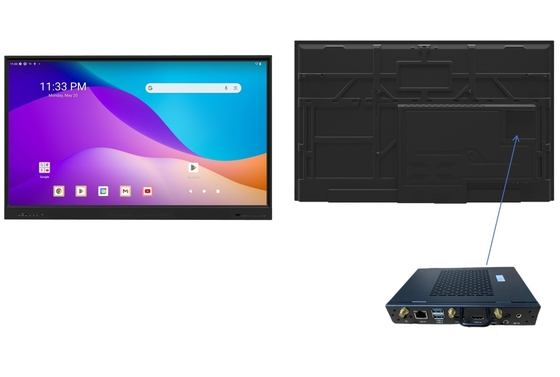 Fabrika Doğrudan Destek OEM IBoard OPS Bilgisayar Mini PC Yerleşik Android 13 EDLA IR için Etkileşimli Whiteboard Akıllı Dokunmatik Ekran
