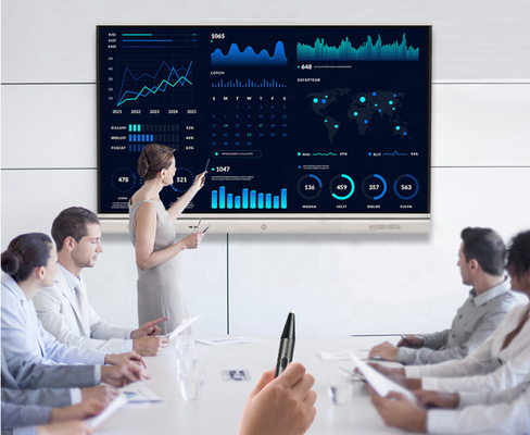 Çin fabrikası Fiyat 4k 55 65 75 85 96 110 Inch Touch Screen Çok dilli Yazılım LCD Akıllı Android Interactive board