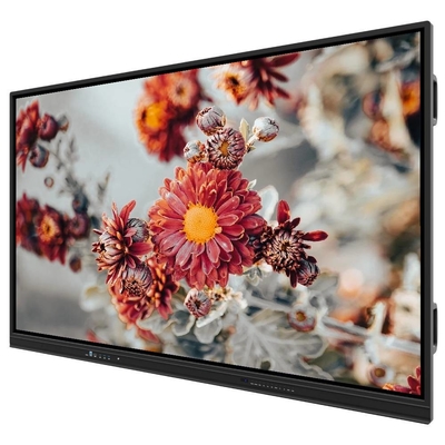 65 75 86 Inch Interactive Touch Screen Monitor Metal 2x15W Hoparlörler WIFI Bluetooth Kablosuz Paylaşım PAD Telefon Laptop Okul Eğitimi Ofis Performansı