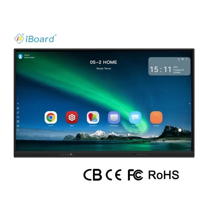 CIboard 65 Inch Akıllı TV Monitörleri Blackboard İnteraktif Düz Panel Dokunmatik Ekran Toplantı Ekipmanlarının Tümünde Bir Bilgisayarla