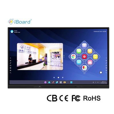 Iboard Yeni Ürün 98 " 4K Akıllı Ekran Etkileşimli Düz Panel Ekran Büyük Boyutlu Dokunmatik Ekran Görüşme Odası için Monitör