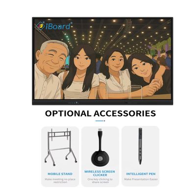 55 65 75 86 98 Inch 4K LCD Interactive Whiteboard Touch Panel Akıllı Ekran Sınıf Elektronik Tahta Öğretim için Dijital Akıllı Tahta
