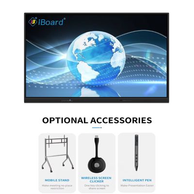 65 75 86 98 110 Inch 4K LCD Interactive Smart Board Dokunmatik Panel Sınıf için Akıllı Ekran Elektronik Kurul Öğretim için Dijital Akıllı Kurul