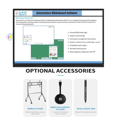 Büyük Boyut 98 Inç 4K LCD Etkileşimli Akıllı Tahta Dokunmatik Panel Sınıf İçin Akıllı Ekran Elektronik Tahta Öğretim İçin Dijital Akıllı Tahta