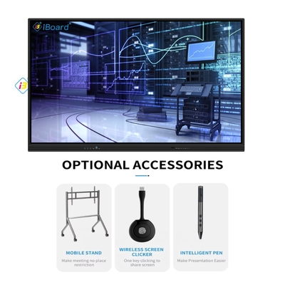 65 75 86 98 Inch 4K LCD Interactive Whiteboard Touch Panel Akıllı Sınıf Elektronik Tahta Öğretim için Dijital Akıllı Tahta