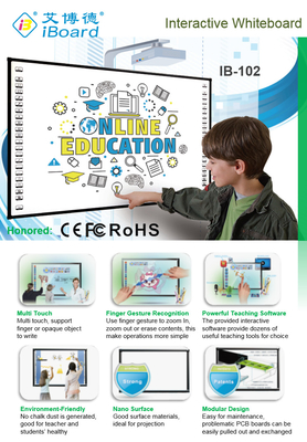 Iron Sheet IR Interactive Whiteboard With Windows Operating System And USB Data Port Okul Eğitim Kullanımı Ekipmanı Elektronik IR interaktif Whiteboard