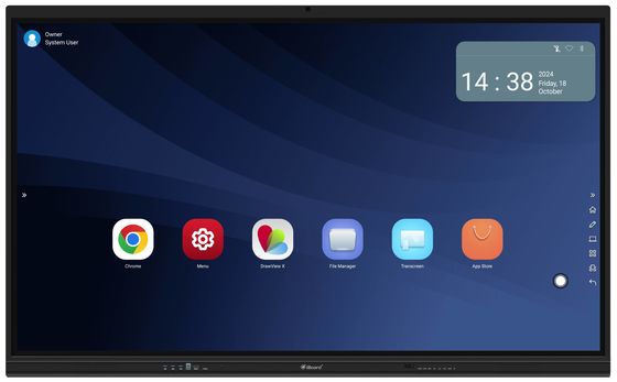 86 inçlik Google EDLA Sertifikalı Etkileşimli Akıllı Panel. Android 13 yerleşik keyfini çıkarma sistemiyle. OPS yuvası.