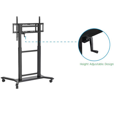 IBoard Yüksekliği Ayarlanabilir 42 "-86" Araç Çoklu Mobil TV Arabası Etkileşimli Düz Panel Akıllı Whiteboard VESA 100 * 100-800 * 600mm