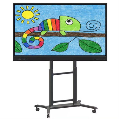 IBoard Yüksekliği Ayarlanabilir 42 "-86" Araç Çoklu Mobil TV Arabası Etkileşimli Düz Panel Akıllı Whiteboard VESA 100 * 100-800 * 600mm